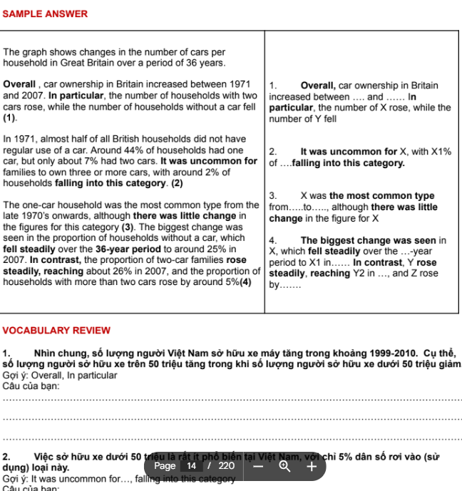 Sharpening Skills for IELTS Writing Task 1 — trang nội dung